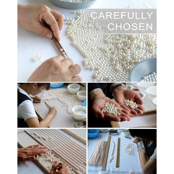 Genuine Pearl Necklace with Smiley Face Beads - Unisex 20" Adjustable Choker - Picture 6 of 7